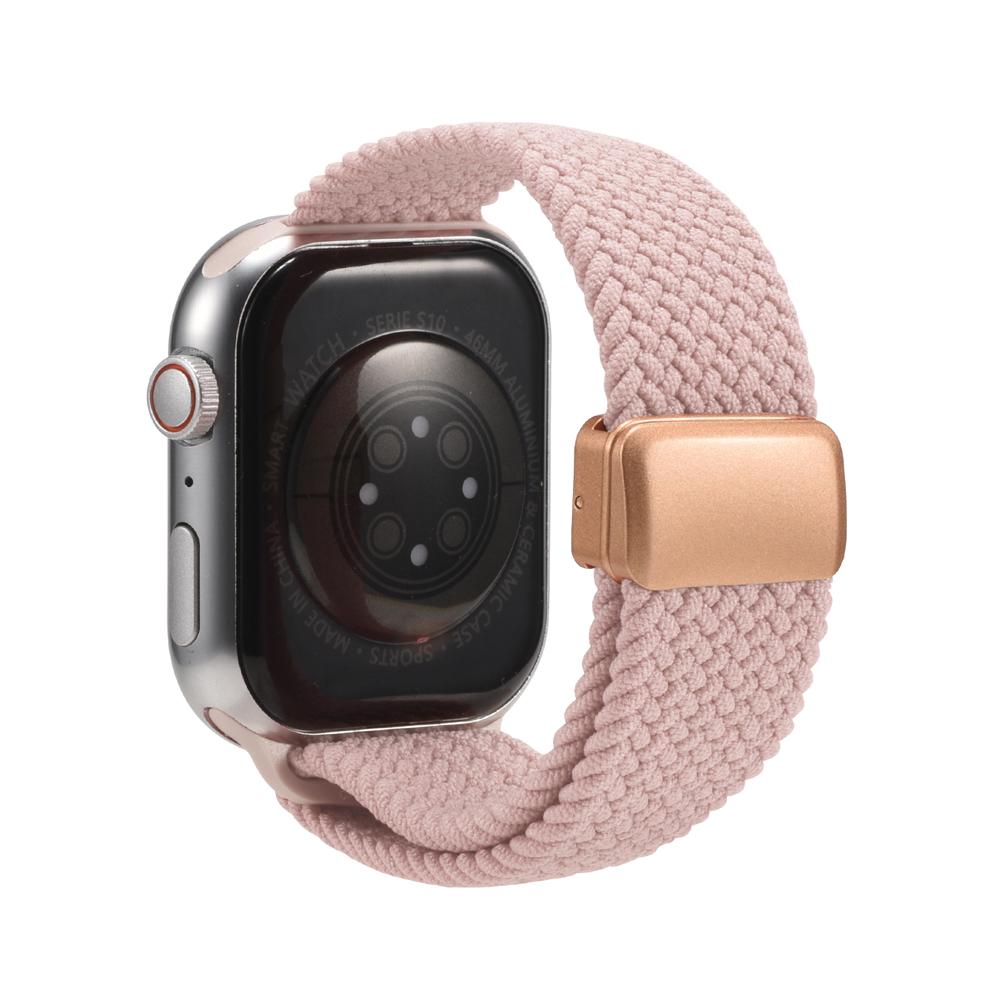 Loop Nylonarmband für Apple Watch 1-11/SE1-3/Ultra1-3 - 42/44/45/49mm in Zartrosa - Universal