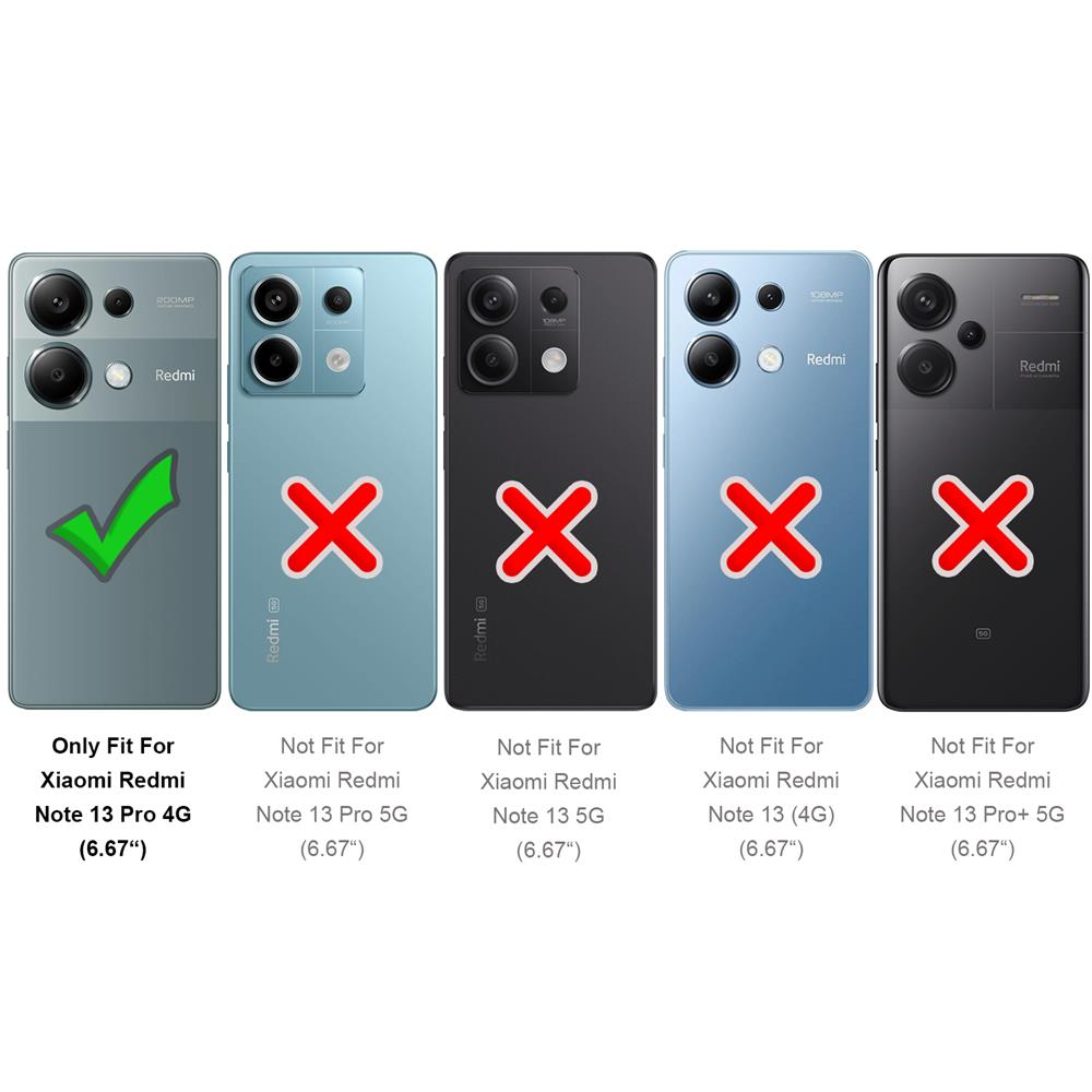 Army Case für Xiaomi Redmi Note 13 Pro 4G in Schwarz