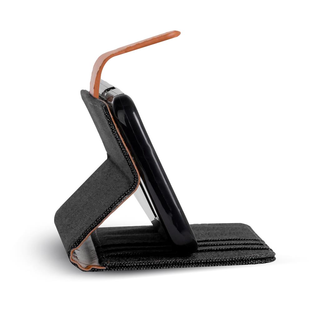 Textil Wallet für Huawei Mate 9 in Schwarz