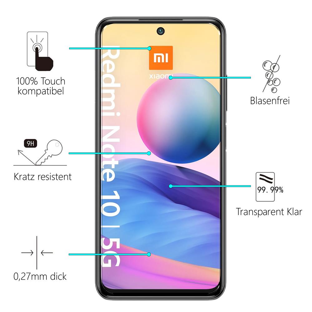 Glas 2in1 für Xiaomi Redmi Note 10 5G