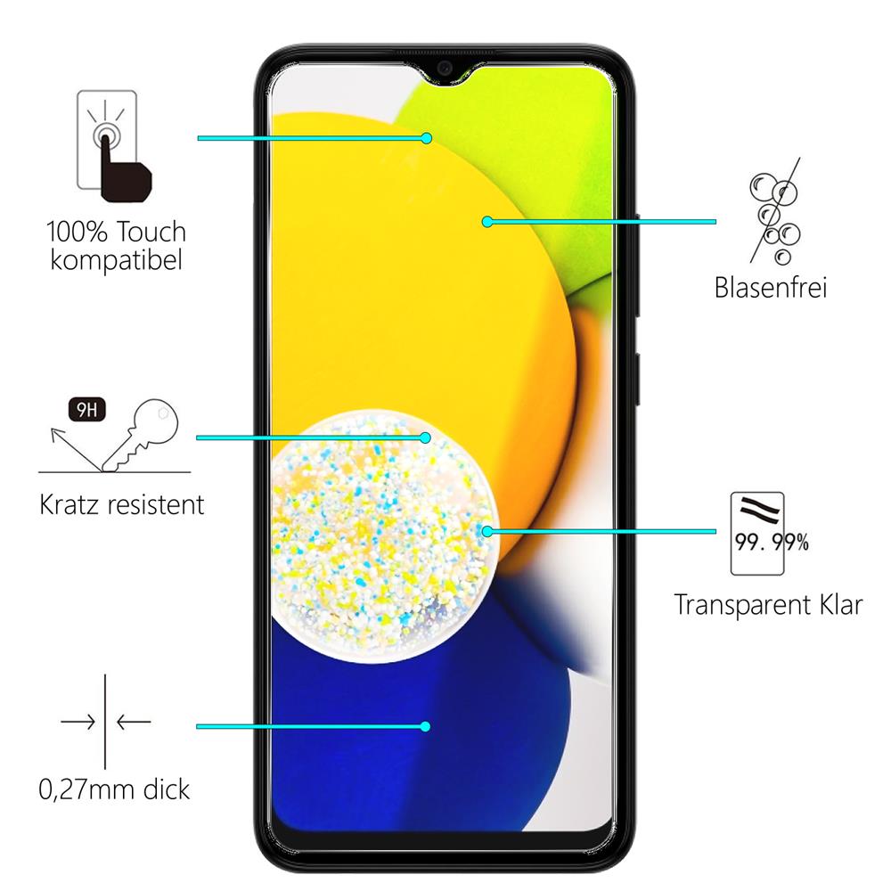 Glas 2in1 für Samsung Galaxy A03