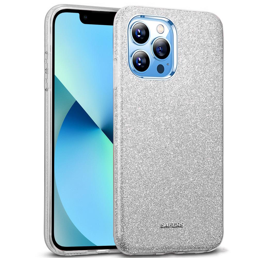 Shiny TPU für Apple iPhone 13 Pro Max in Silber