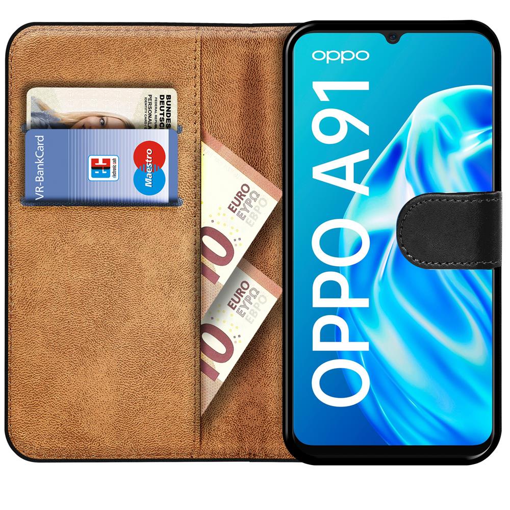 Basic Wallet für OPPO A91 in Schwarz