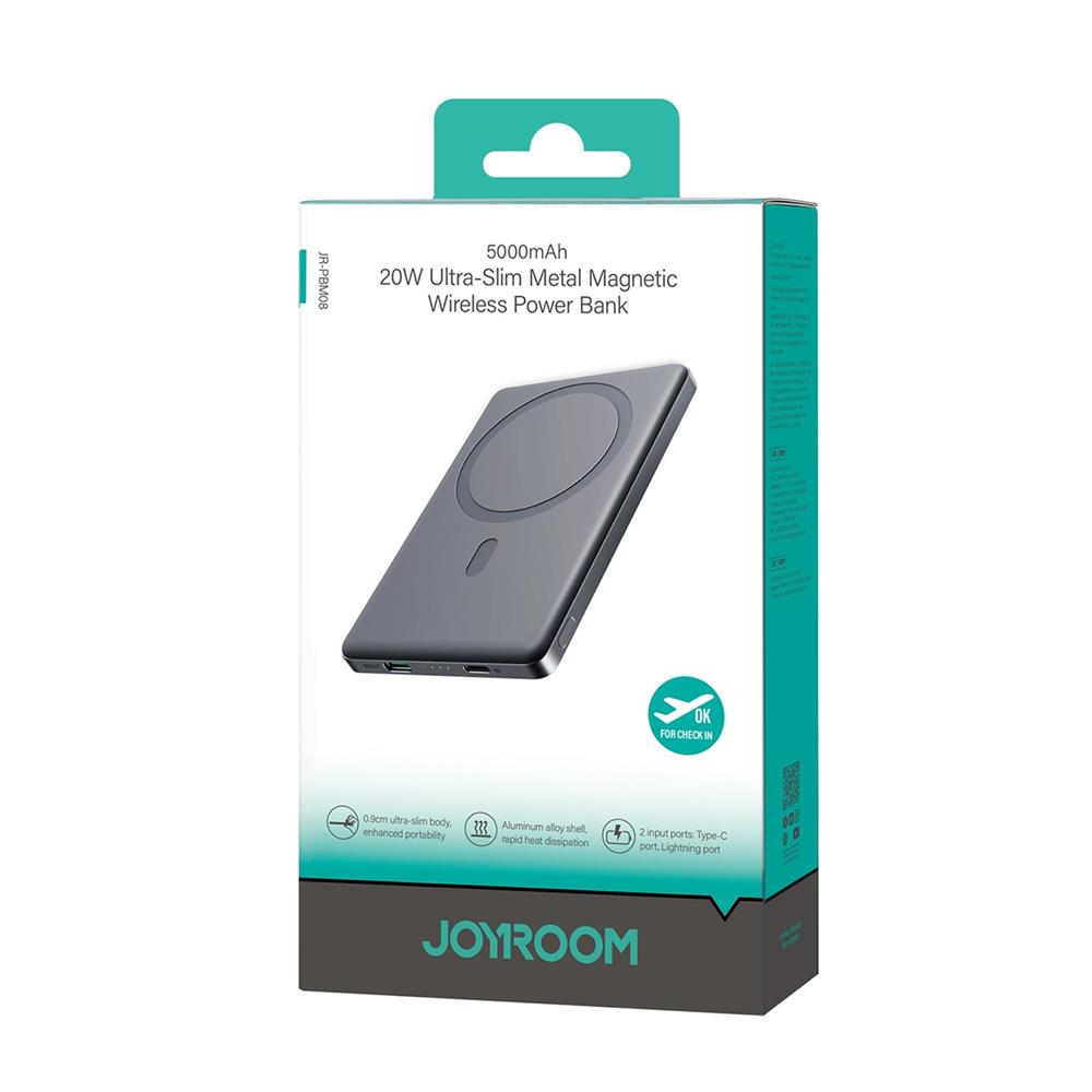 Power Bank - Joyroom - MagSafe JR-PBM0 - 10000 mAh in Grau Power Bank - Joyroom - MagSafe JR-PBM0 - 10000 mAh in Grau