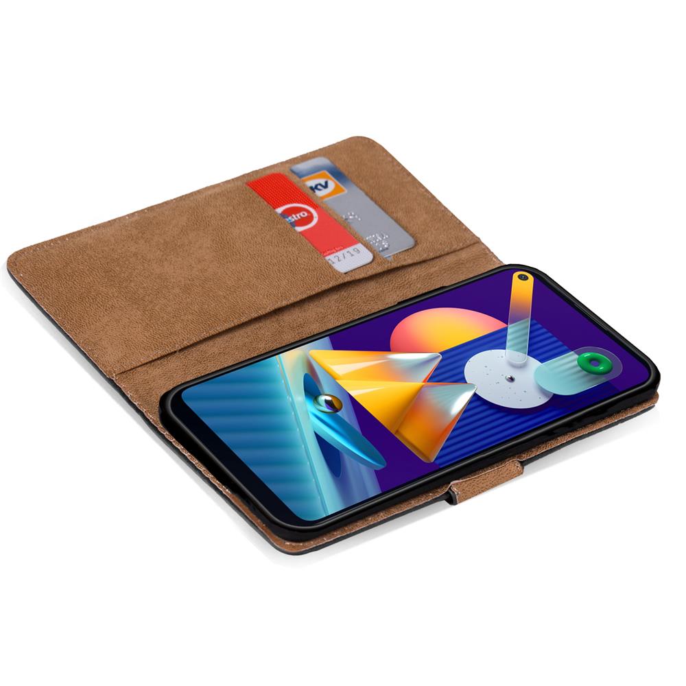 Basic Wallet für Samsung Galaxy M11 in Schwarz