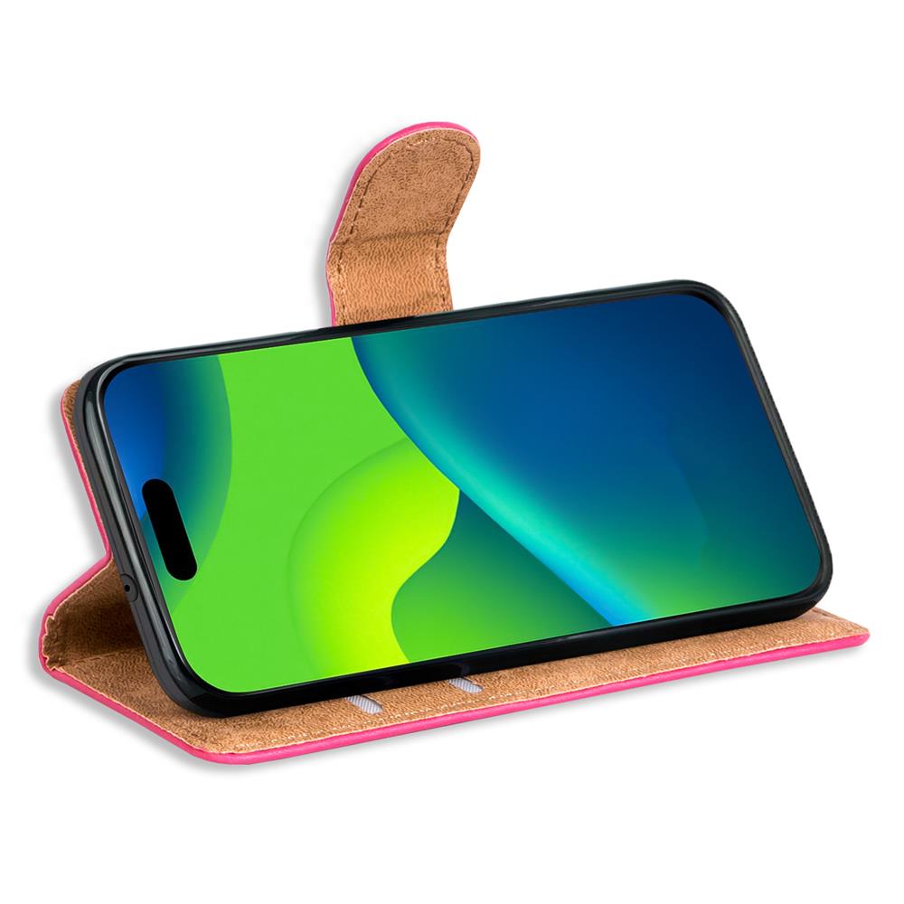 Basic Wallet für Apple iPhone 16 Plus in Pink