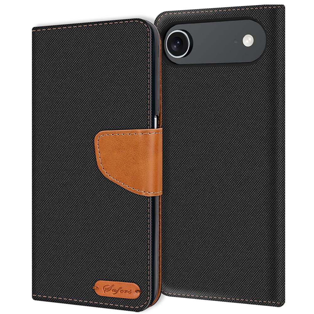 Textil Wallet für Apple iPhone Air (2025) in Schwarz