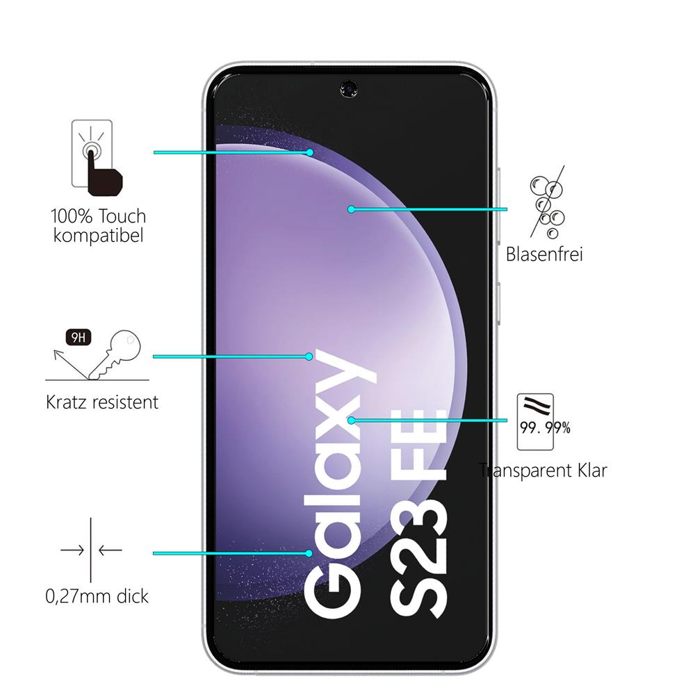 Glas 2in1 für Samsung Galaxy S23 FE