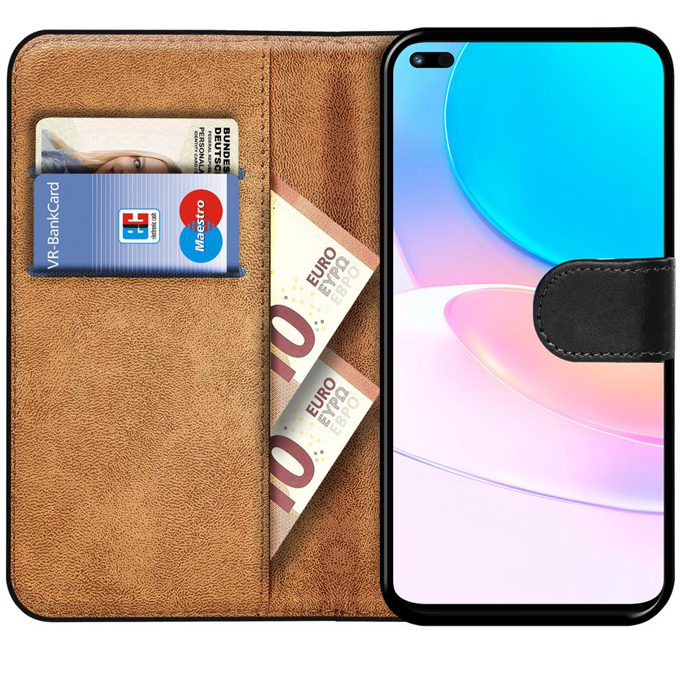 Basic Wallet für Huawei Nova 8i / Honor 50 Lite in Schwarz