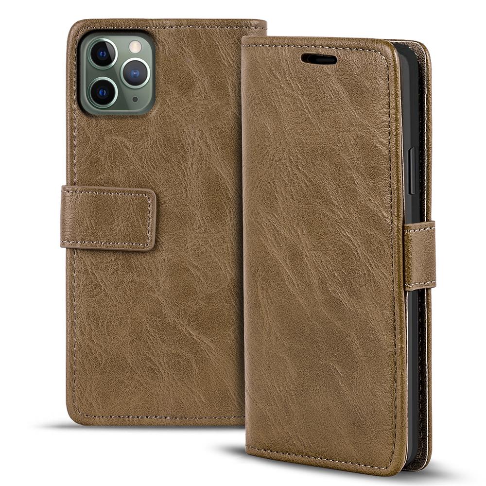 Retro Wallet für Apple iPhone 11 Pro Max in Mocca