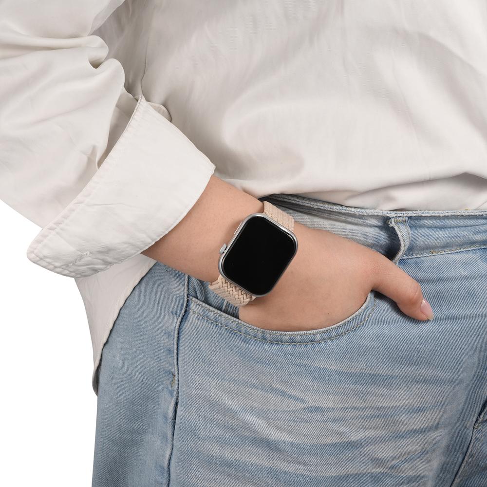 Loop Nylonarmband für Apple Watch 1-11/SE1-3/Ultra1-3 - 42/44/45/49mm in Beige - Universal