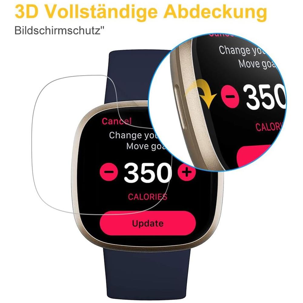 Clear Schutzfolie für Fitbit Versa 3/4 Sense 1/2 6er