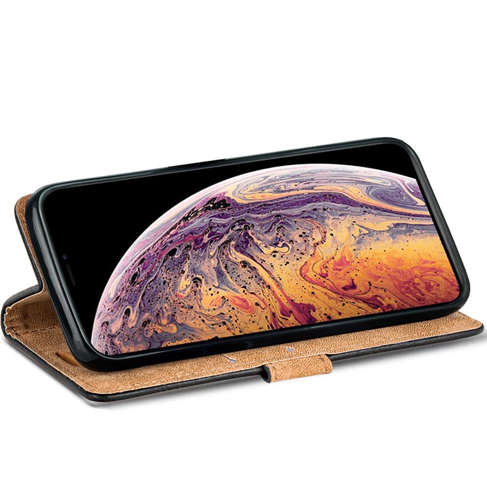 Retro Wallet für Apple iPhone XS Max in Schwarz