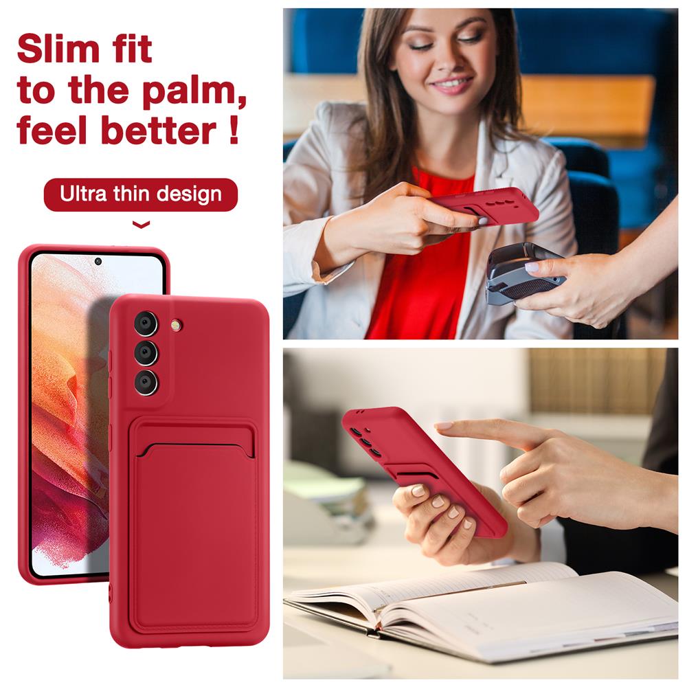 Card Case für Samsung Galaxy S21 Plus in Rot