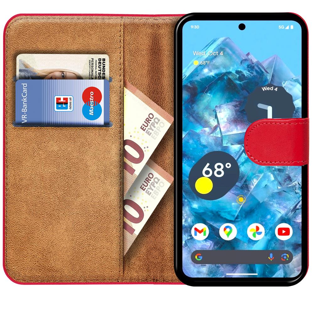 Basic Wallet für Google Pixel 8a in Rot
