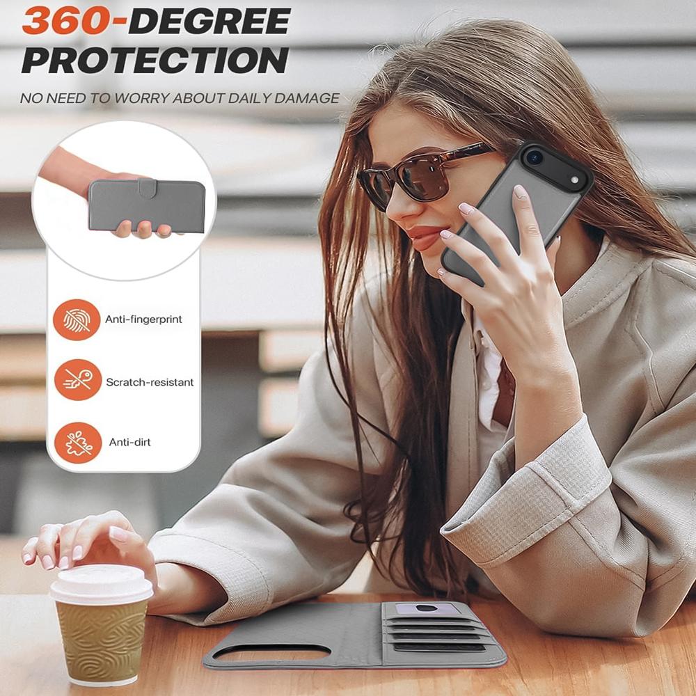 Magnetic Wallet für Apple iPhone Air in Grau