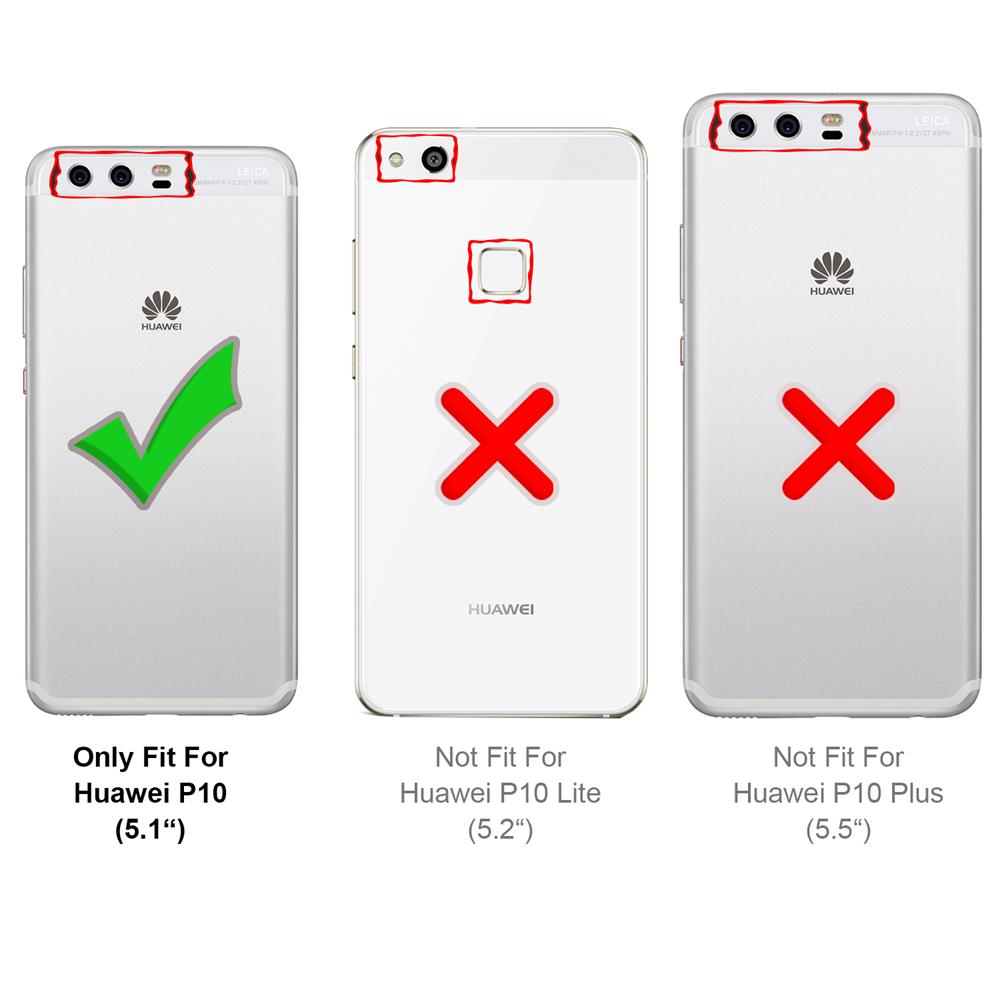 Textil Wallet für Huawei P10 in Grau