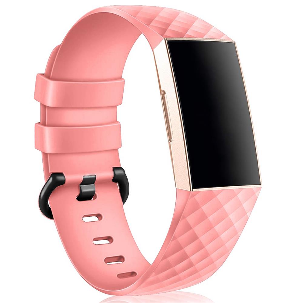 Fitnessarmband TPU für Fitbit Charge 3 / 4 - Größe S in Rosa