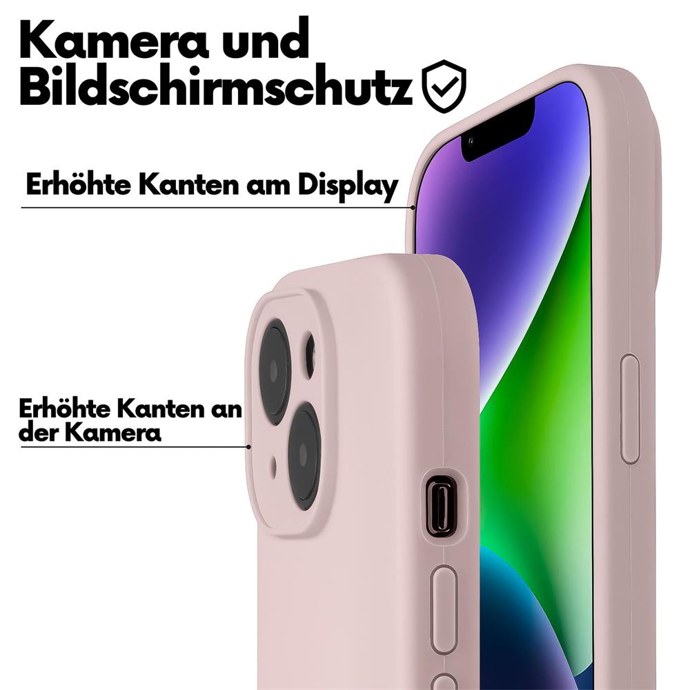 Connect Case Colour inkl. Kette für Apple iPhone 15 Plus in Creme