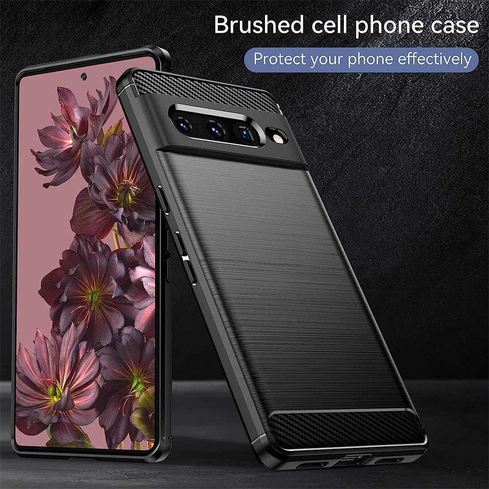 Carbon Brush TPU für Google Pixel 7 Pro in Schwarz