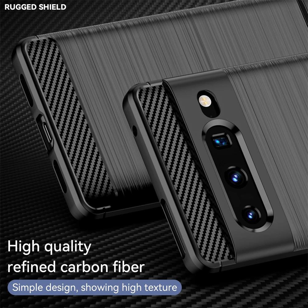 Carbon Brush TPU für Google Pixel 7 Pro in Schwarz
