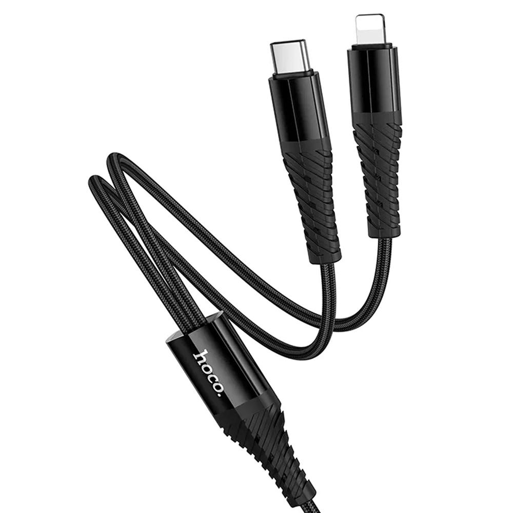Hoco USB Kabel - X123 2in1 USB-C auf USB-C/Lightning 1 Meter