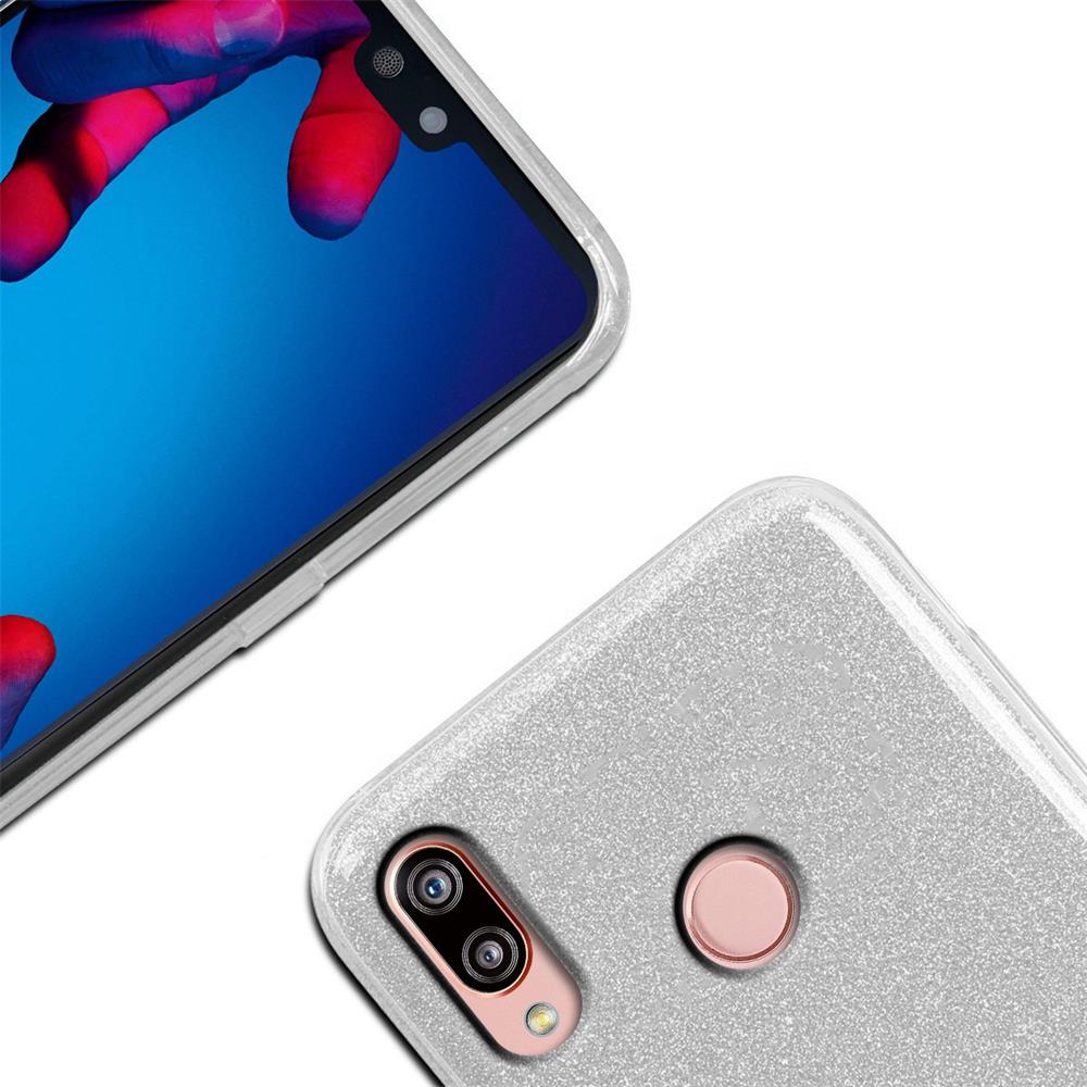 Shiny TPU für Huawei P20 Lite in Silber