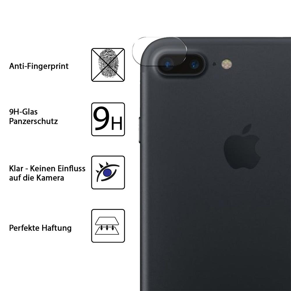 4in1 Glas Set für Apple iPhone 7 Plus / 8 Plus