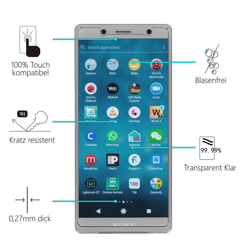 Glas 2in1 für Sony Xperia XZ2 Compact