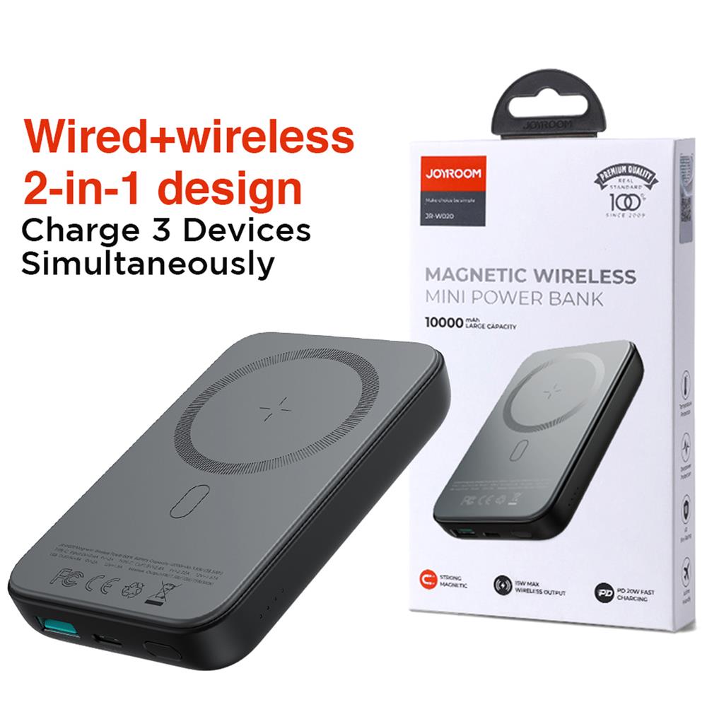 Power Bank - Joyroom - MagSafe JR-W020 - 10000 mAh in Schwarz