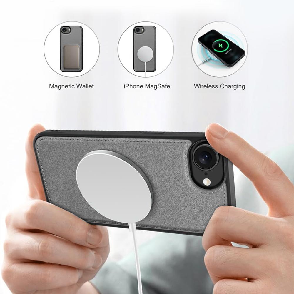 Magnetic Wallet für Apple iPhone 17e in Grau