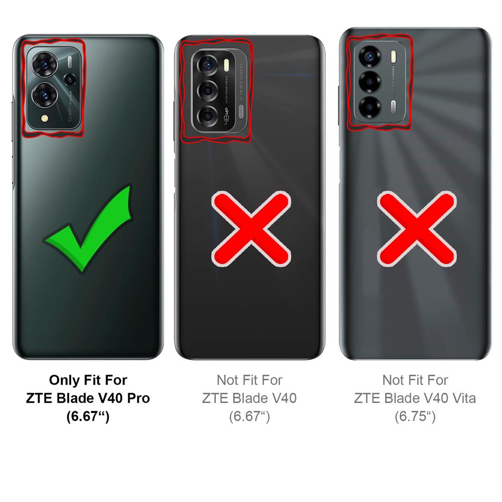 Basic Wallet für ZTE Blade V40 Pro in Schwarz