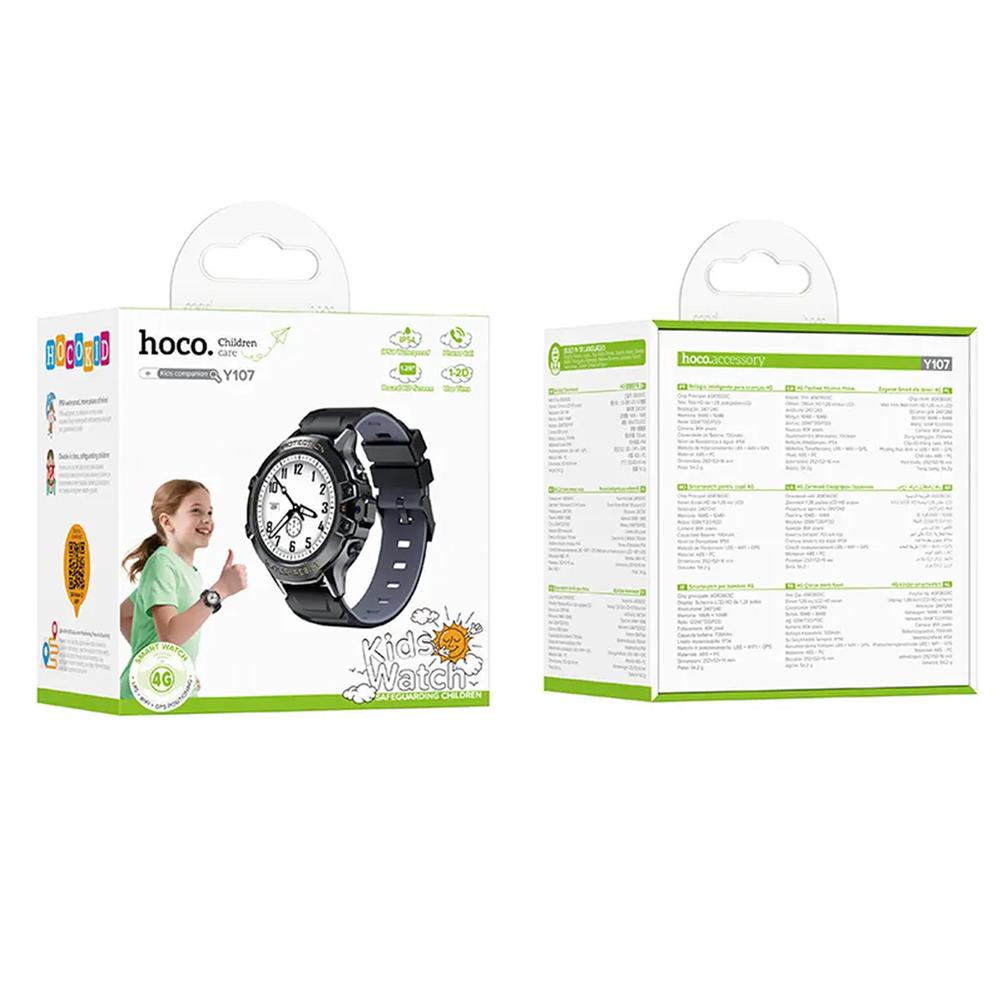 Hoco Smartwatch Y107 for Kids 1,28 Zoll 4G GPS in Schwarz