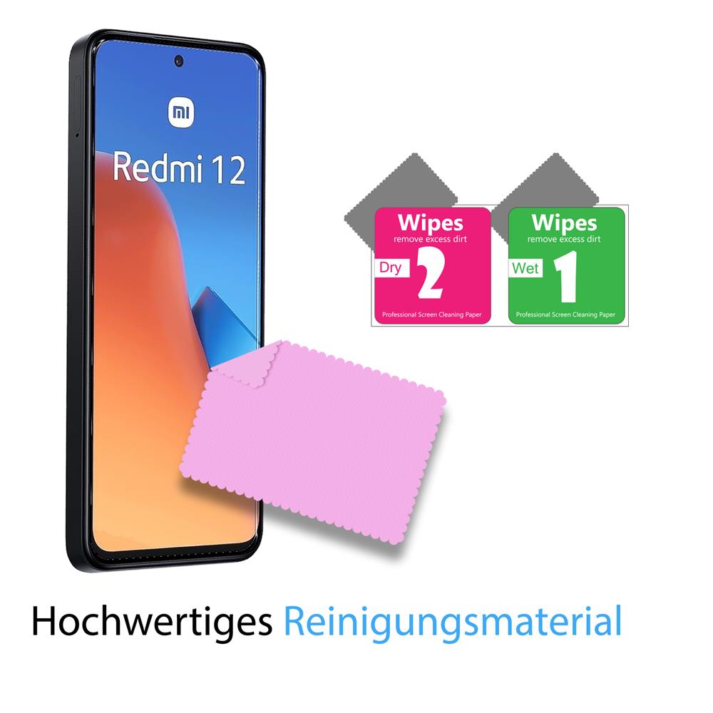 4in1 Glas Set für Xiaomi Redmi 12