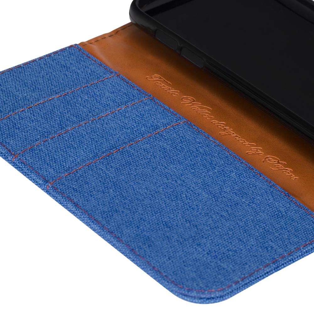 Textil Wallet für Wiko Tommy in Blau