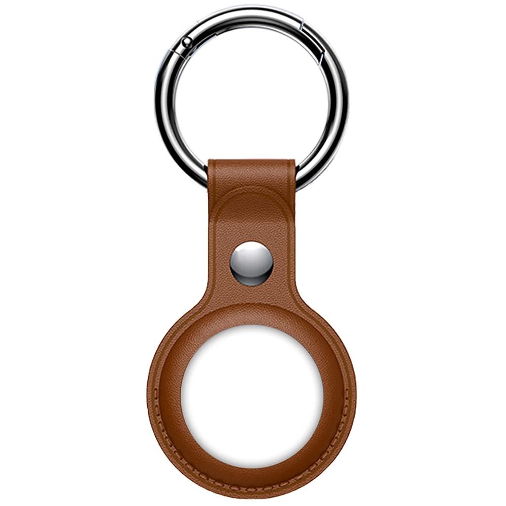 Tag Case Kunstleder für Apple Airtags in Braun