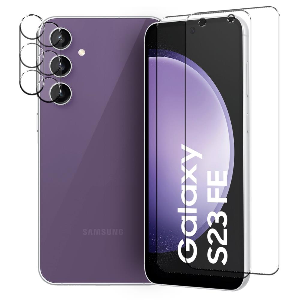 4in1 Glas Set für Samsung Galaxy S23 FE