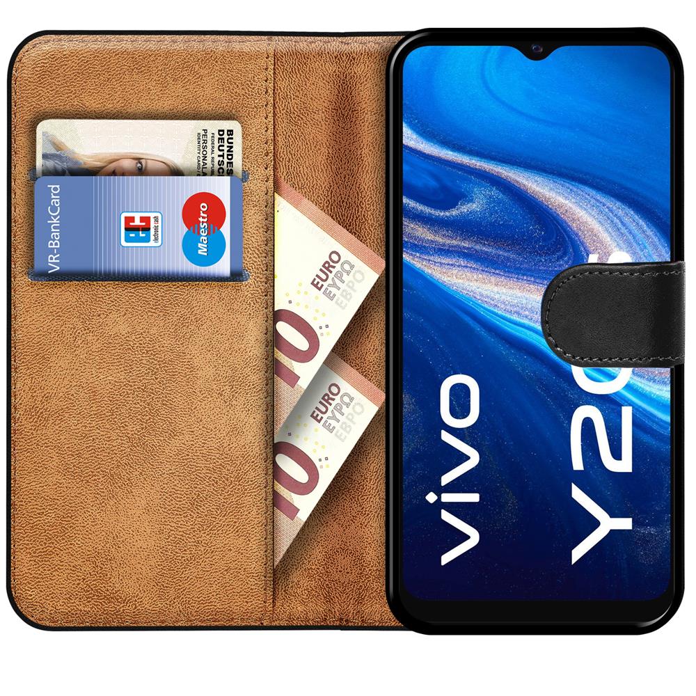 Basic Wallet für Vivo Y20s in Schwarz