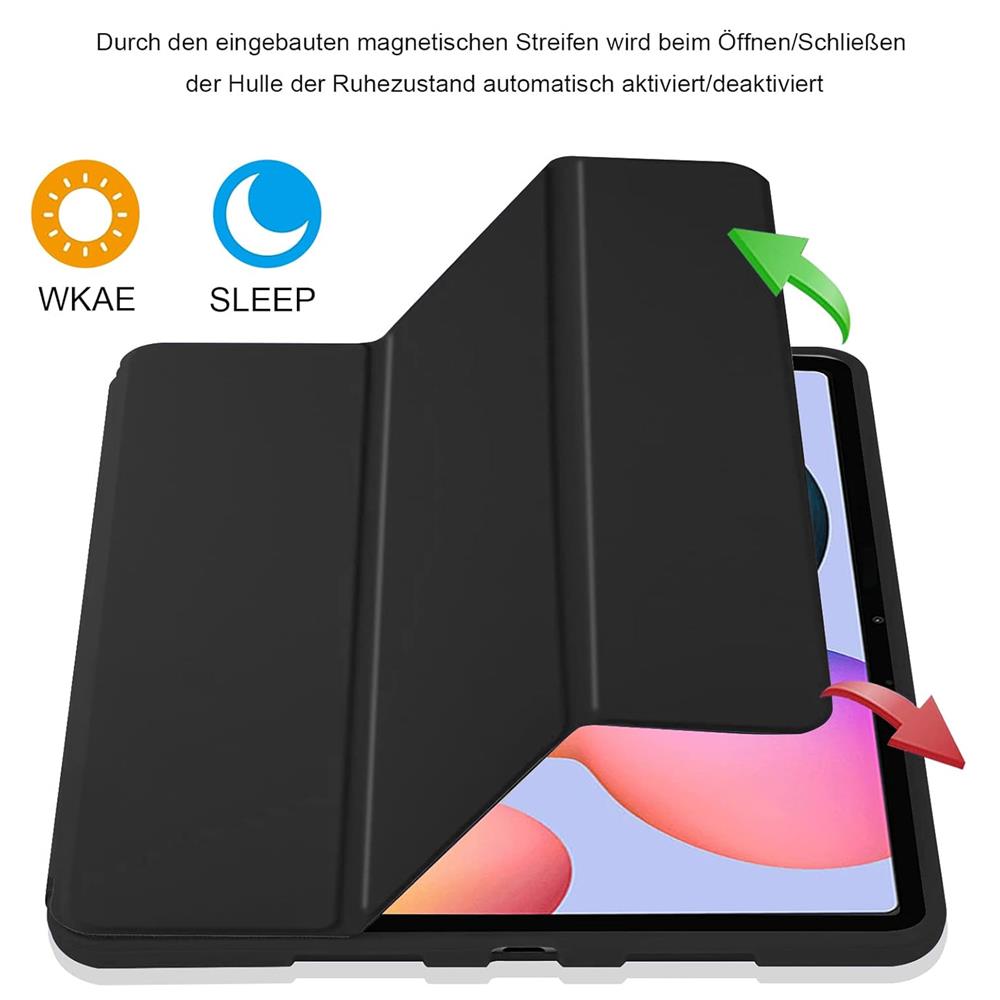 Smart Cover für Samsung Galaxy Tab S10 FE Plus in Schwarz