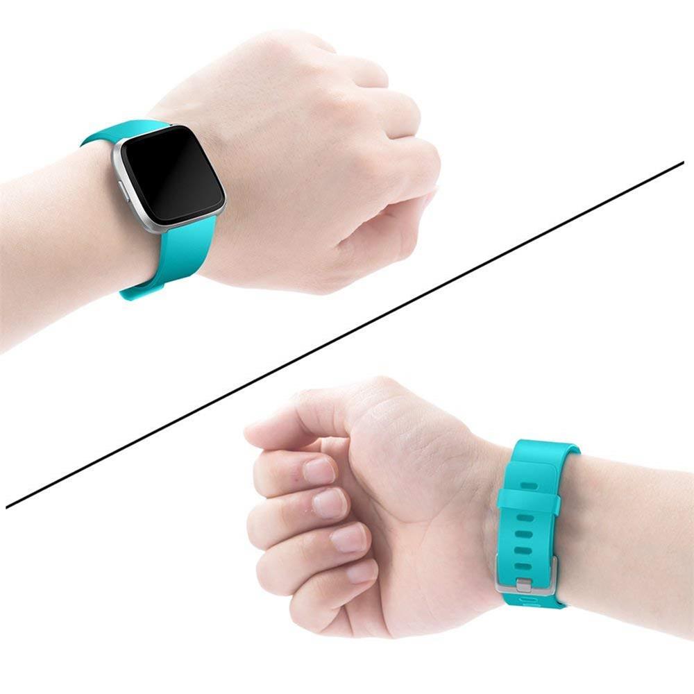 Fitnessarmband TPU für Fitbit Versa / Lite - Größe S in Hellblau