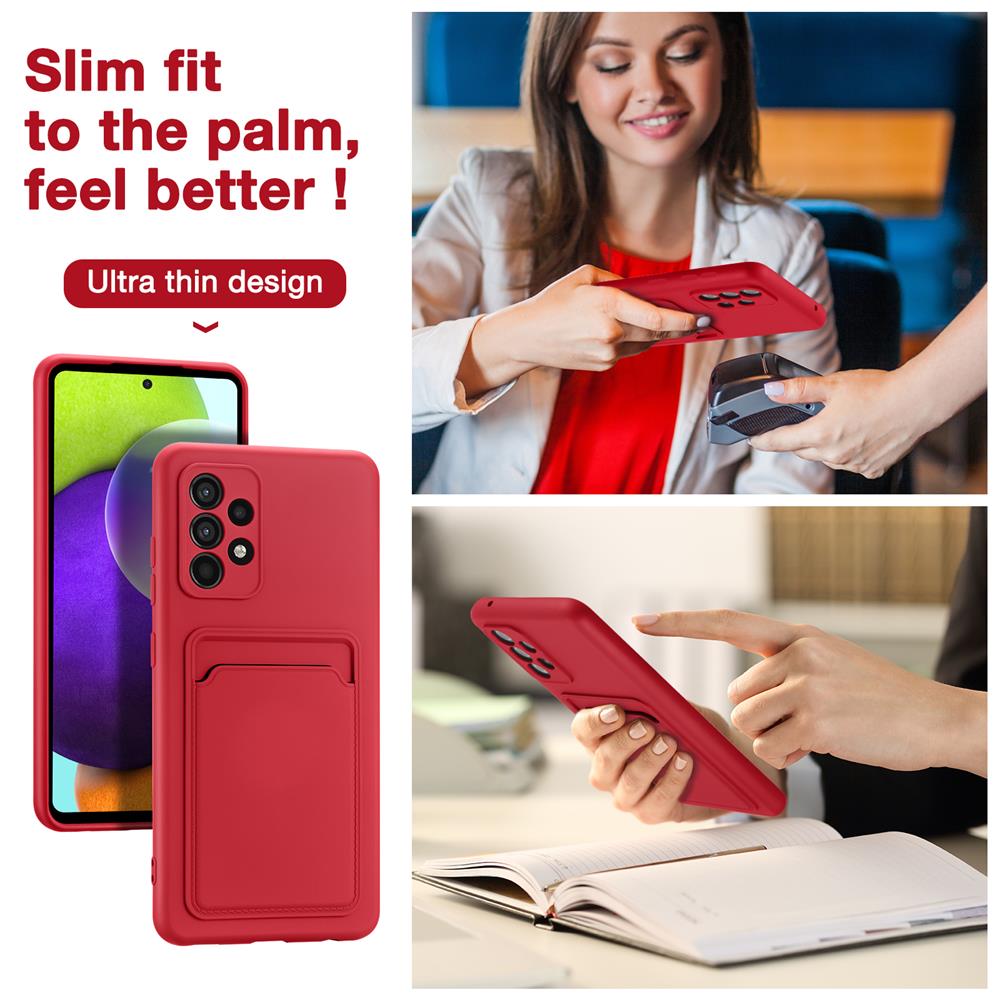 Card Case für Samsung Galaxy A72 in Rot