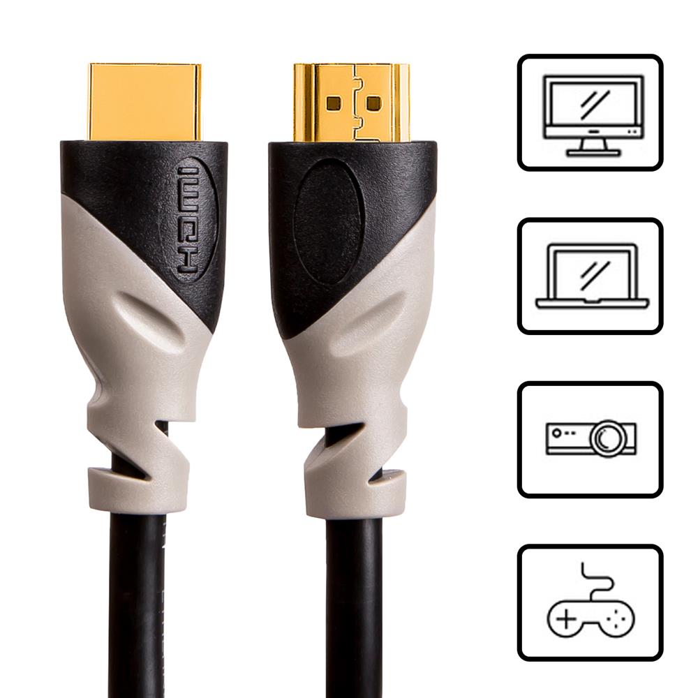 HDMI Kabel rund Schwarz - Länge 3m