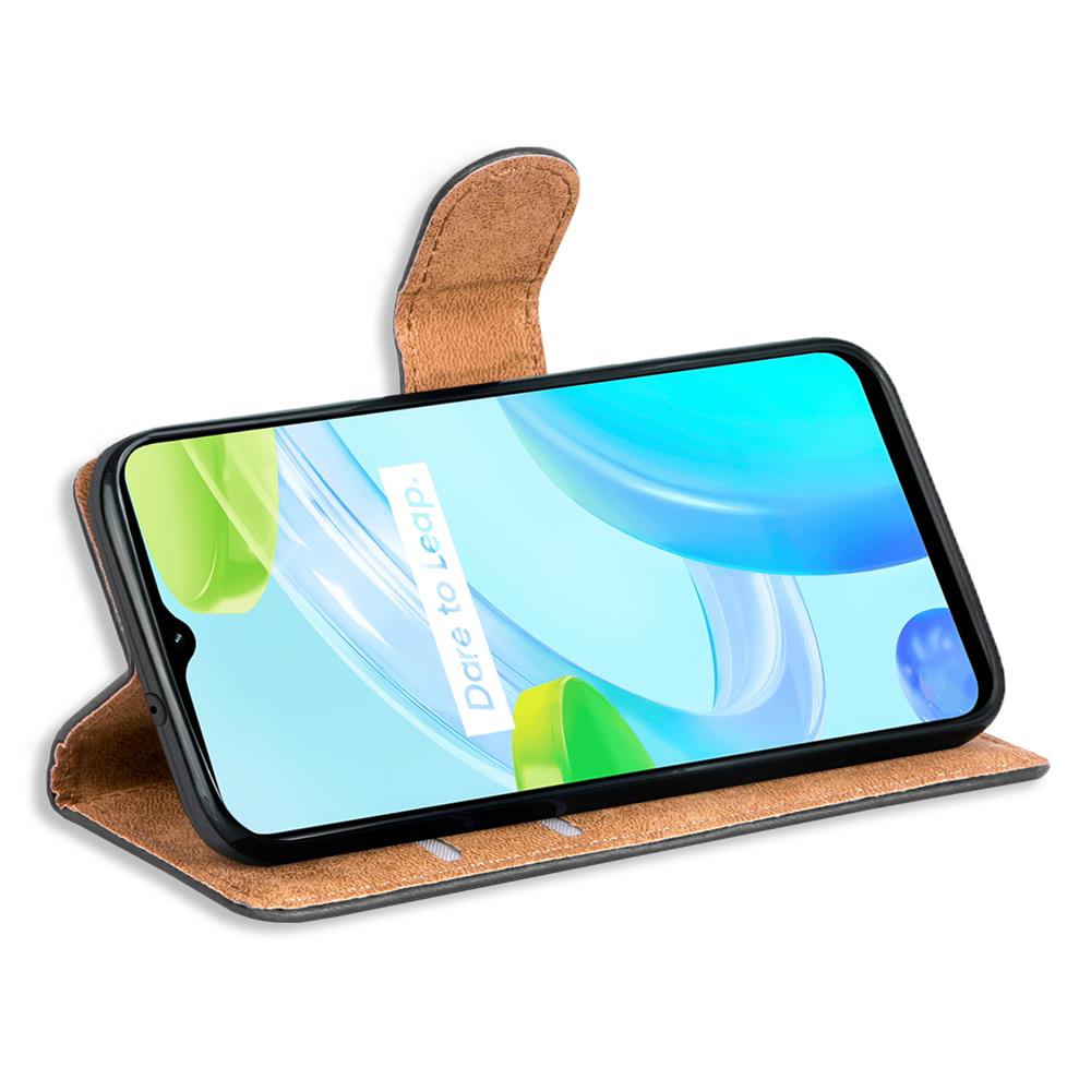 Basic Wallet für Realme C30 in Schwarz