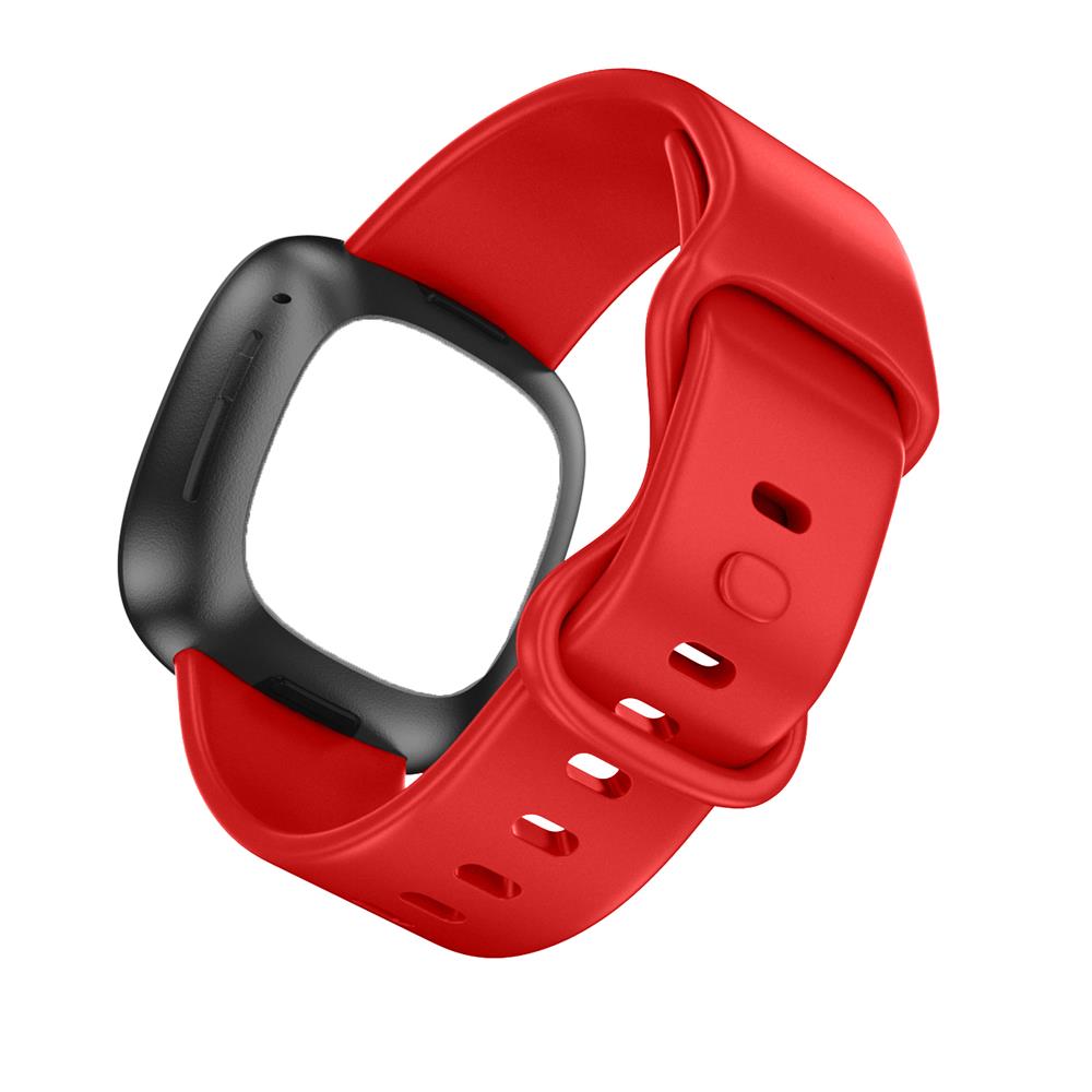 Fitnessarmband TPU für Fitbit Versa 3/4 - Gr.S in Rot