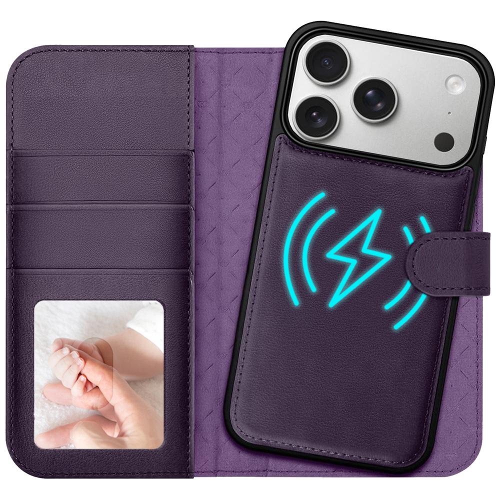 Magnetic Wallet für Apple iPhone 17 Pro Max in Violett