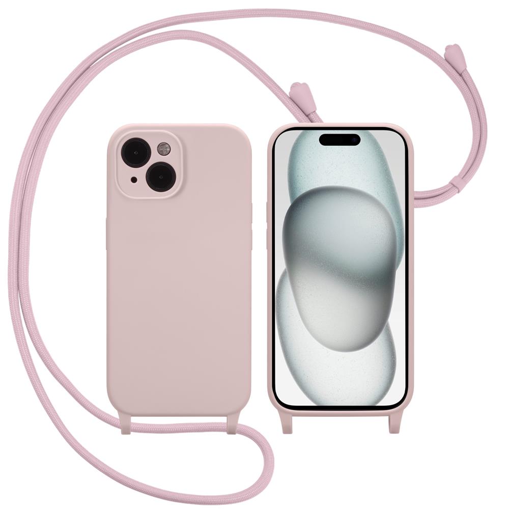 Connect Case Colour inkl. Kette für Apple iPhone 15 Plus in Creme
