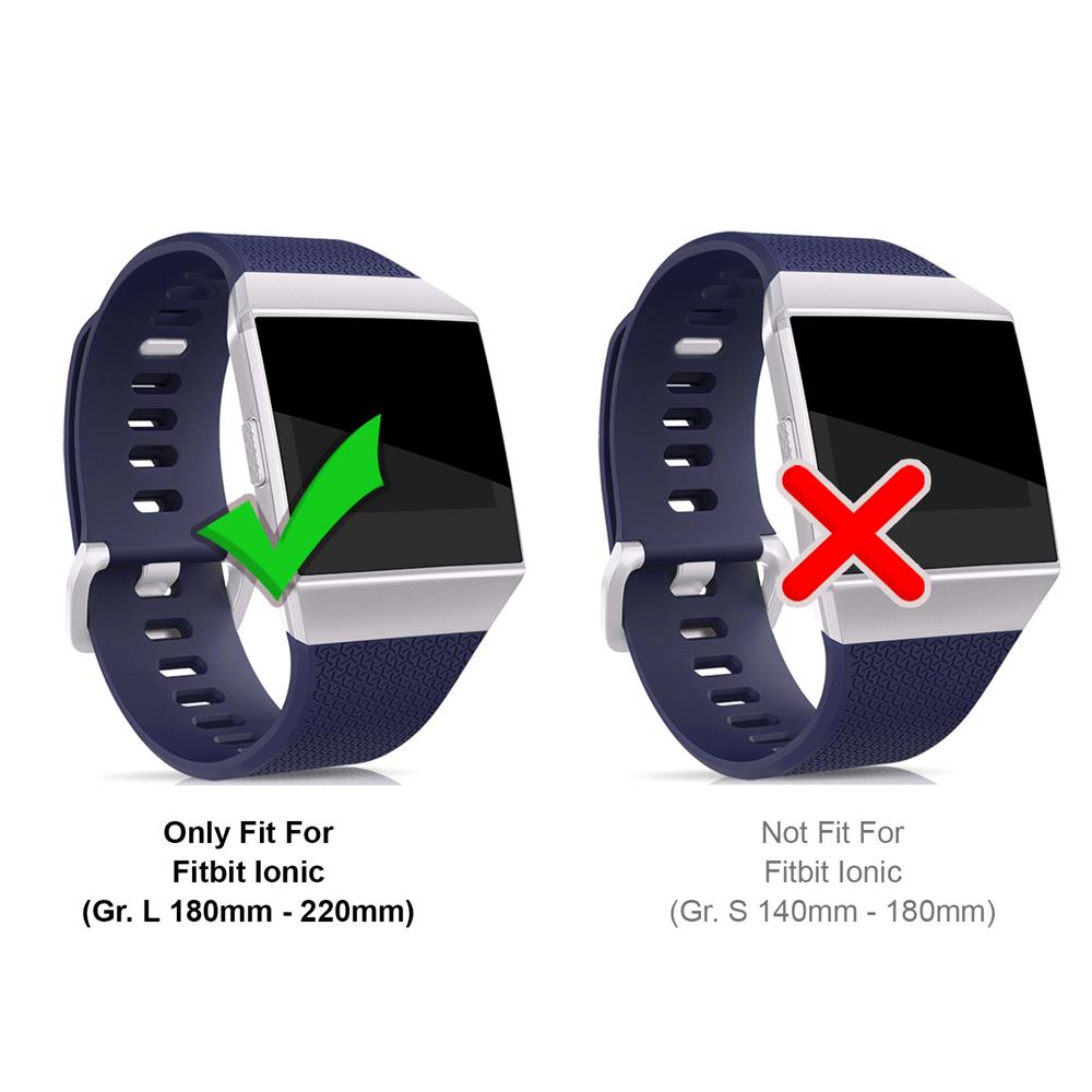 Fitnessarmband TPU für Fitbit Ionic - Größe L in Weiss