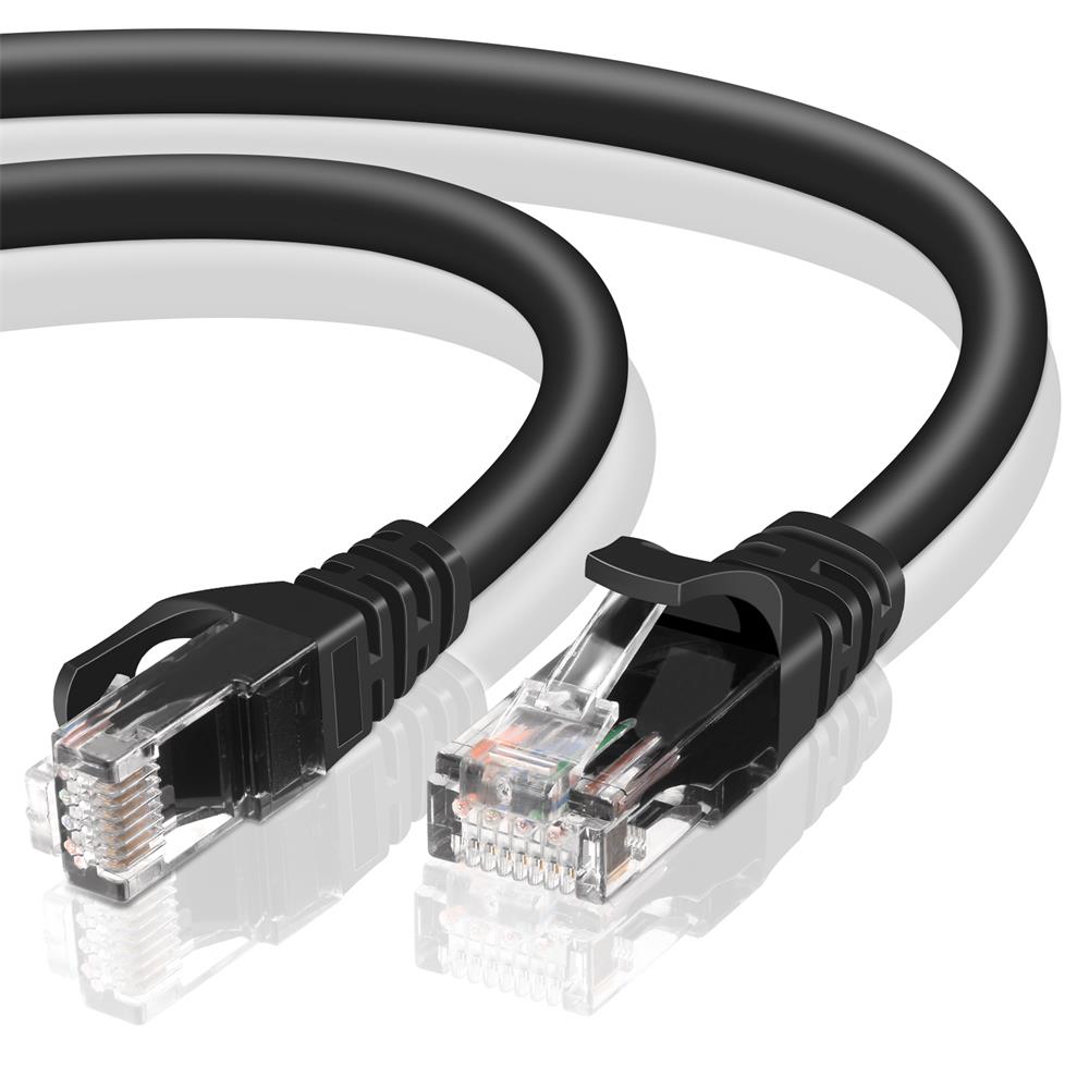 Patch RUND Kabel Cat6 - PC-600A - 8M in Schwarz