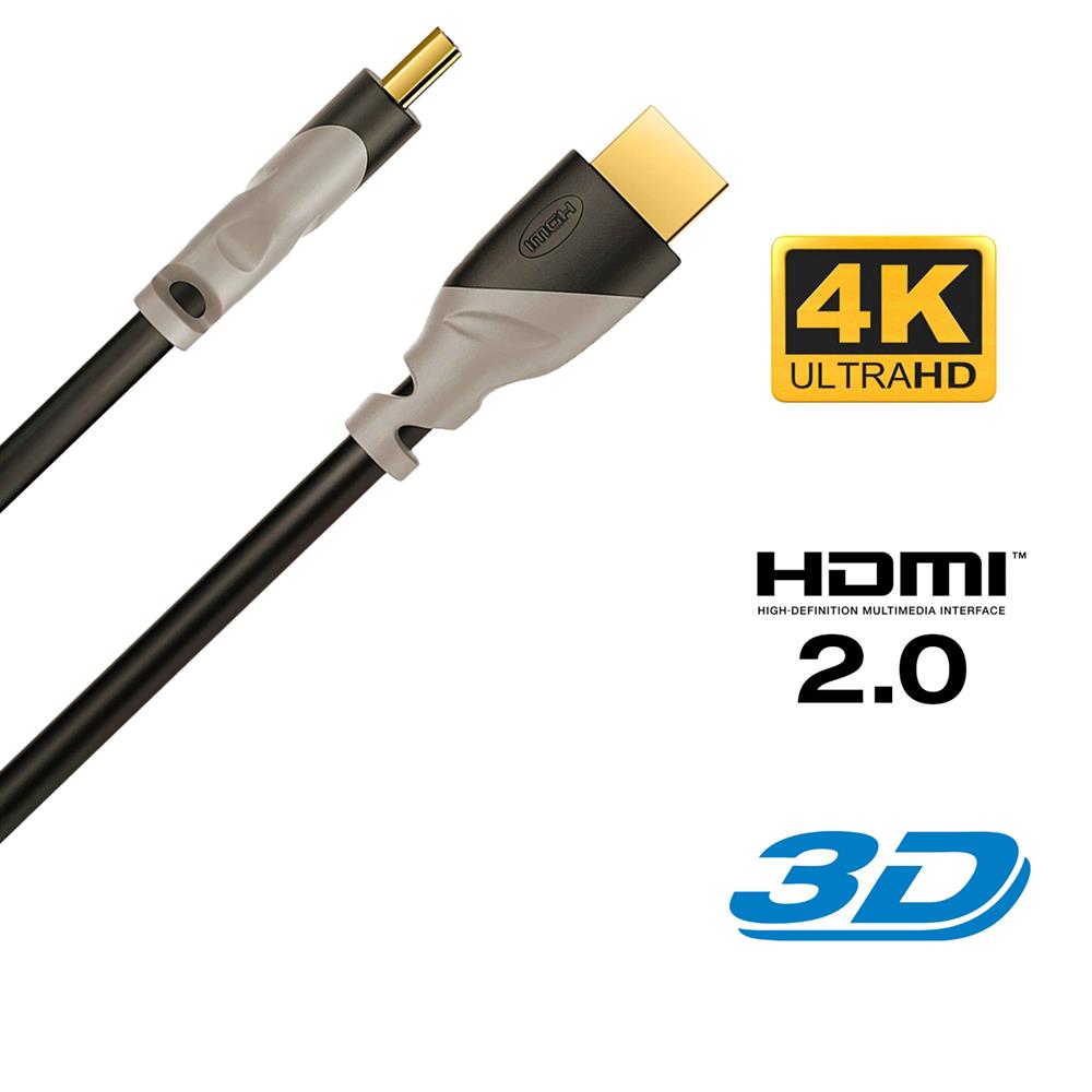 HDMI Kabel rund Schwarz - Länge 3m