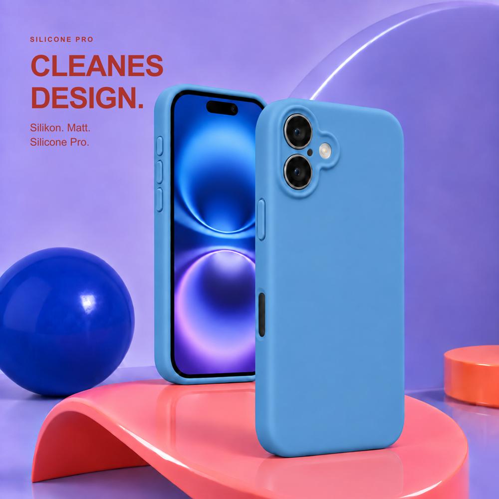 Silicone Pro · iPhone 16 · Marineblau